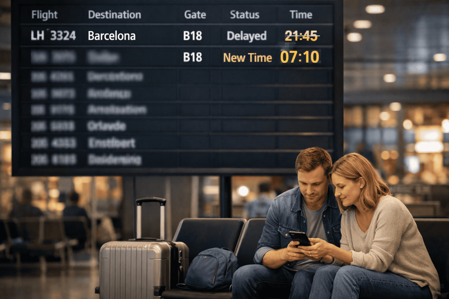 Nachtflug auf den nächsten Tag verschoben – Verspätung oder schon Annullierung?