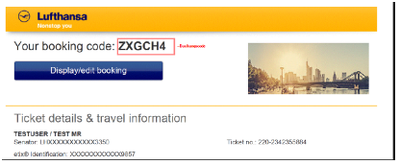 Buchungscode Lufthansa online
